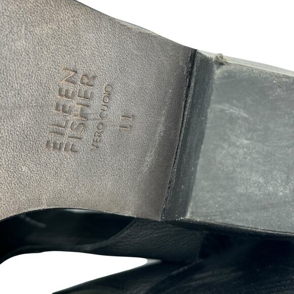 Eileen Fisher Glance Sling Back Heel Sandal Women's SZ 11 Black Comfort Capsule - Picture 10 of 10